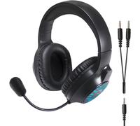 Speedlink Tyron - iluminación RGB Auriculares Gaming con Cable y Micrófono Volteable, Jack de 3,5 mm, Adaptador en Y, para PC PS4/PS5/Xbox Series X/S/Switch, Negro