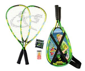 Speedminton® Junior Set - Original Speed Badminton/Crossminton Niños Set Incluye 2 Fun Speeder® Bolsa