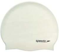 Speedo Gorro de natación Flat Sil P12 – unisex, silicona, blanco, talla única