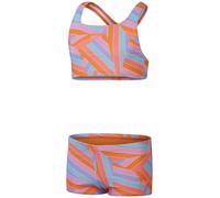 Speedo allover 2 piece boyleg short girls orange/blue 128cm