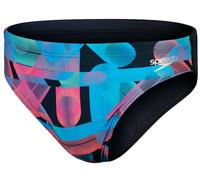 Speedo allover digital 7cm brief true navy/siren red s - uk32