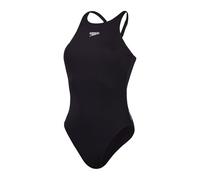 Speedo Bañador con Espalda en V Endurance+ (Silueta más Larga) | Corte Deportivo | Fitness en el Agua Traje de baño para Mujer, Negro, 38
