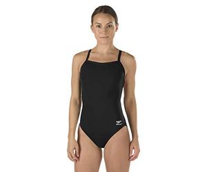 Speedo Bañador de competición con Espalda Abierta, Tejido Endurance, para Mujer - 819016-006, Negro/Negro