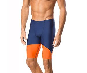 Speedo Bañador de Hombre Jammer Endurance+ Splice Team Colors Jammer, Hombre, MENDTEAMSPLCENDJAMMER, Azul Marino/Naranja Chispa, 50