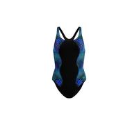 SPEEDO Bañador de mujer Print Medalist gris | 36