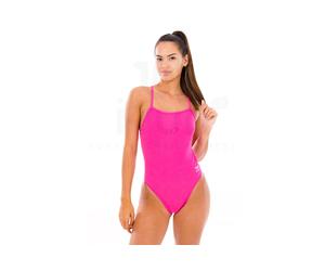 Speedo bañador de natación Solid V-Back 38 Rosa