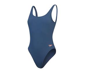 Speedo Bañador Deep U-Back Texturizado, Traje de baño, Diseño Elegante Traje de baño para Mujer, Azul Picea, 28