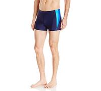 Speedo Bañador PowerFLEX Eco Shoreline de Pierna Cuadrada para Hombre, Hombre, MSPLICESQUARELEG, Azul Oscuro, M