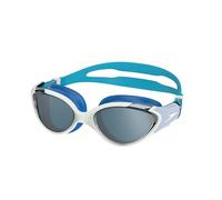 Speedo Biofuse 2.0 - Gafas de natación con espejo para mujer, color miel clara/cobalto/espejo plateado, talla única