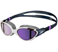 Speedo Mujer Gafas de natación Biofuse 2.0 de espejo | Diseño femenino | Mecanismo de ajuste patentado | Antivaho | Sin goteos | Ajuste cómodo White/True Navy/Sweet Purple One Size