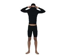 Speedo Boom Camiseta Ajustada De Manga Larga, Hombre, Negro, M