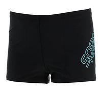 Speedo Boom Logo Placement Bañador Niños, Negro/Light Adriatic, 13-14 Años