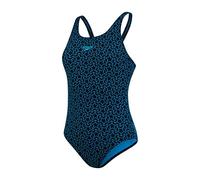 Speedo Boomstar Allover Muscleback Bañador de Mujer para Natación, Color Azul Marino/Azul Piscina, Talla 36