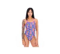 Speedo Club Training Allover V-Back vêtement running femme 40 Bleu