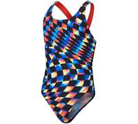 Speedo digital allover leaderback girls black/red 116cm