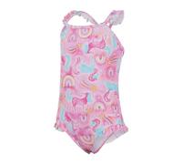 Speedo Digital Placement Thinstrap Bañador Niñas, Thai/Hierbabuena/Azul Celeste/Pink Splash/Amarillo Radiante, 2 Años