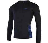 Speedo eco end+ splice rash top black/chroma blue/white s