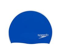 Speedo Elastomeric Silicone Solid Swim Cap, Blue, One Size