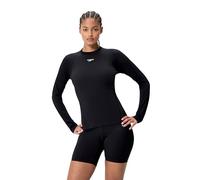 Speedo End+ Long Sleeve Camiseta de natación Rash para Mujer, Negro, XS