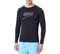 Speedo End+ Long Sleeve Camiseta de natación Rashguard para Hombre, Negro, XL