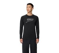 Speedo End+ Long Sleeve Camiseta de natación Rashguard para Hombre, Negro, XXL