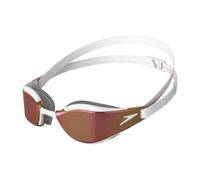 Speedo Fastskin Hyper Elite Mirror Gafas de natación Unisex Adulto, Blanco/gris óxido/dorado rosa, One Size