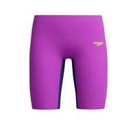 Speedo Fastskin Junior Endurance+ Max Jammer - Traje de baño de cintura alta para niños, color neón gelatina/azul marino noble, 13-14 Years