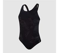 Speedo Flyback con Inserto Boomstar Bañador, Mujer, Negro/Gris óxido, 28 (ES 34)