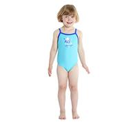 Speedo Funny Fish Essential Thinstrap Bañador, Niñas, Azul (Deep Peri/Bali Blue/White), 2 Años