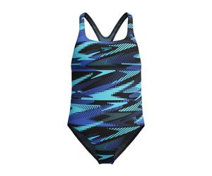 Speedo Girl's Hyperboom Allover Medalist Swimsuit Quick Drying Fitness Chlo