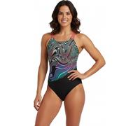 Speedo girls printed placement muscleback multi 152cm