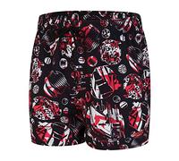 Speedo Glitchamp Allover 13" WS Bañador, Niños, Black/Lava Red/White, XL
