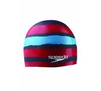 Speedo Gorro de natación de silicona 'Flash Forward', azul marino/rojo