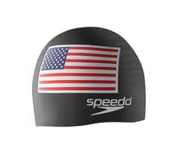 Speedo Gorro de natación de Silicona, Unisex, Black Flag, Talla única