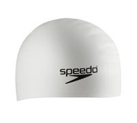 Speedo Silicone Long Hair Swim Cap Gorro de natación, Unisex, Blanco, Talla única
