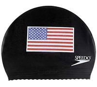 Speedo Gorro de natación Unisex de látex, Bandera Negra