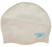 Speedo Gorro de natación Unisex de Silicona Moldeada para niños, Talla única, Color Blanco/Azul