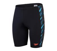 Speedo Hombre Jammer Hyperboom Panel | Entrenamiento de natación | Fitness | Resistente al Cloro Black/Picton Blue/Siren Red 30