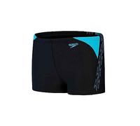 Speedo Hyper Boom Splice I Bañador Niños, Negro/Ammonite Blue/Dapple Grey, 9-10 Años