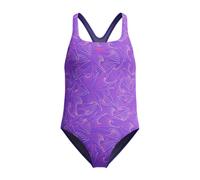 Speedo HyperBoom Allover Medalist Traje de baño para Niñas, Indigo Glow, 11-12 años