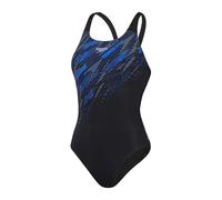 Speedo HyperBoom Placement Muscleback Bañador, por Mujer, Negro/Azul, 36