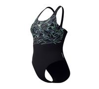 Speedo HyperBoom Placement Muscleback Traje de baño para Mujer, Alfalfa Green, 28