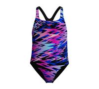 Speedo Hyperboom Print Medalist One Piece Traje de baño para Niñas, Azul, 4 años