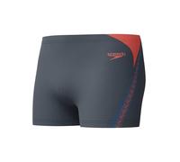 Speedo Hyperboom Splice Aquashort para Hombre, Grey Lead/Neon Coral, 36