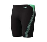 Speedo Hyperboom Splice Jammer para Hombre, Black/Alfalfa Green, 28