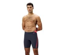 Speedo Hyperboom Splice Jammer para Hombre, Grey Lead/Neon Coral, 32