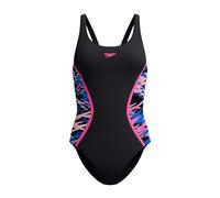 Speedo Hyperboom Splice Muscleback One Piece Traje de baño para Mujer, Negro, 42