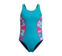 Speedo Hyperboom Splice Muscleback - Traje de baño de una Pieza para niña, Color Azul Maya, Talla 8