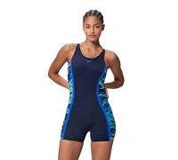 Speedo Hyperboom Splice Muscleback Traje de baño para Mujer, Azul Marino, 34