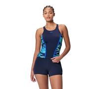 Speedo Hyperboom Splice Tankini de natación para Mujer, Azul Marino, 34